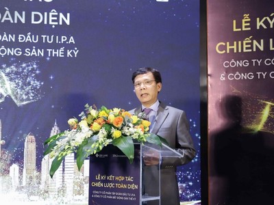 Ông Vũ Hiền - Chủ tịch HĐQT Tập đoàn Đầu tư I.P.A tin tưởng vào sự hợp tác giữa 2 đơn vị sẽ có nhiều bước đột phá trong thời gian tới.