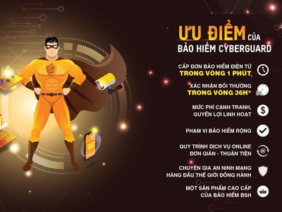 CyberGuard là sản phẩm tiên phong của BSH tại Việt Nam về bảo hiểm rủi ro không gian mạng