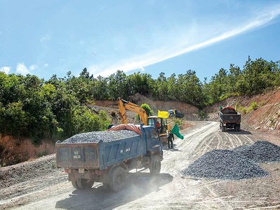 Dự án Khu đô thị sinh thái Đại Ninh triển khai hạ tầng giao thông trong thời gian qua. Ảnh: Đ.K