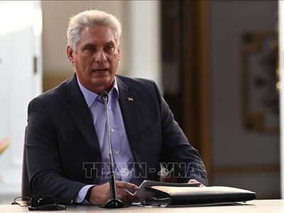 Chủ tịch Cuba Miguel Diaz-Canel. Ảnh: AFP/TTXVN