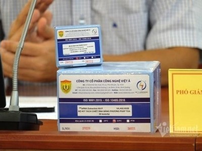 Bộ kit test Covid-19 do Việt Á sản xuất .
