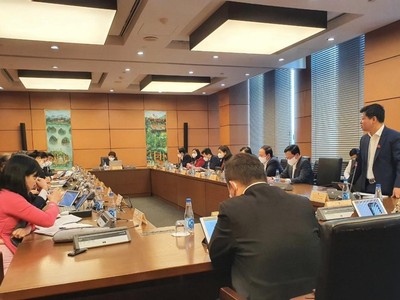 Đại biểu Lê Minh Nam, Ủy viên thường trực Ủy ban Tài chính ngân sách phát biểu tại tổ.