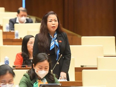 Phiên thảo luận sáng 10/1 của Quốc hội.