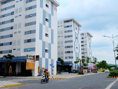 Một dự án nhà ở giá rẻ tại Long An. Ảnh: Việt Dũng