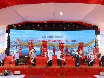 Lễ khởi công khu du lịch Cap Padaran Mũi Dinh diễn ra sáng 25-2 tại Ninh Thuận