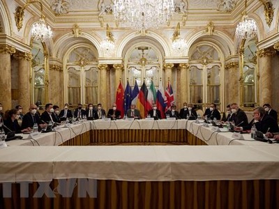 Quang cảnh vòng đàm phán khôi phục thỏa thuận hạt nhân Iran tại Vienna, Áo ngày 27/12/2021. (Ảnh: AFP/TTXVN) 