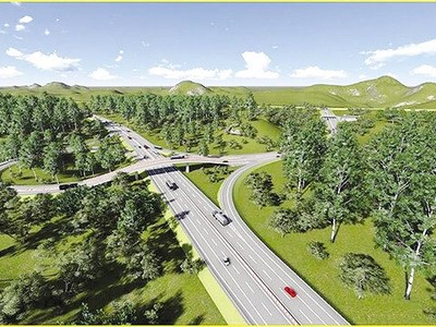 Phối cảnh một đoạn cao tốc Khánh Hòa - Buôn Ma Thuột. Ảnh: A.M