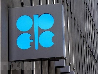Biểu tượng của OPEC tại trụ sở ở Vienna, Cộng hòa Áo. Ảnh: AFP/TTXVN