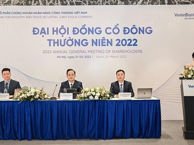  ĐHĐCĐ thường niên năm 2022 của VietinBank Securities tổ chức ngày 21/3. 
