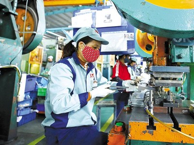 Chỉ số Sản xuất công nghiệp quý I/2022 tăng 7,07% có phần đóng góp quan trọng của khu vực đầu tư nước ngoài. Ảnh: Đ.T