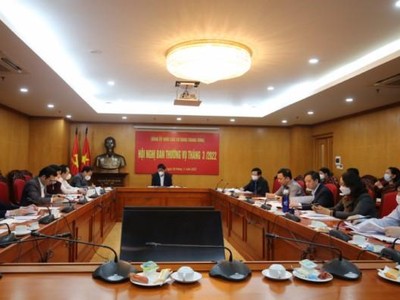 Hội nghị Ban Thường vụ Đảng ủy Khối các cơ quan Trung ương tháng 3/2022
