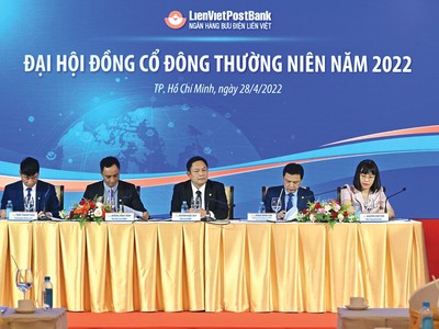 Năm 2022, LienVietPostBank sẽ tăng vốn điều lệ thêm 6.213 tỷ đồng, lên hơn 21.249 tỷ đồng