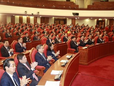 Ngày làm việc cuối cùng của Hội nghị Trung ương 5 (Ảnh - Chinhphu.vn).