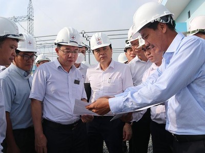 Lãnh đạo EVNNPT kiểm tra thực địa tại công trường