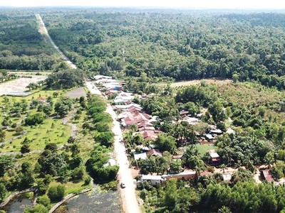 Khu Dự trữ sinh quyển thế giới Đồng Nai nhìn từ trên cao.