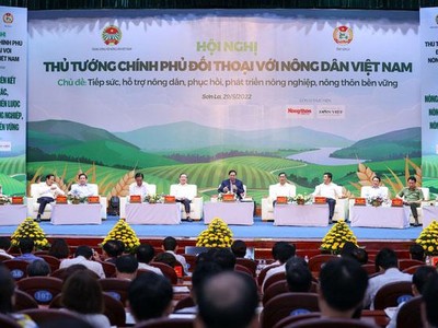 Hội nghị Thủ tướng Chính phủ đối thoại trực tiếp với nông dân Việt Nam ngày 29/5 (Ảnh: Nhật Bắc)
