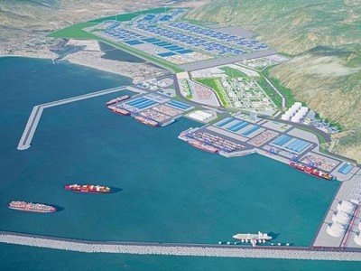 Cảng biển tổng hợp Cà Ná tỉnh Ninh Thuận. Ảnh phối cảnh