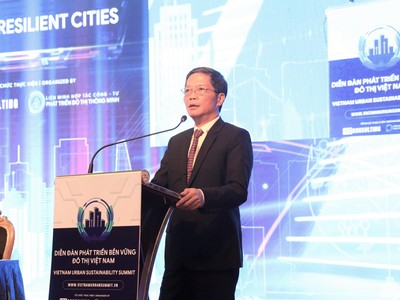 Trưởng ban Kinh tế Trung ương Trần Tuấn Anh phát biểu tổng kết Diễn đàn Phát triển bền vững đô thị Việt Nam 2022 