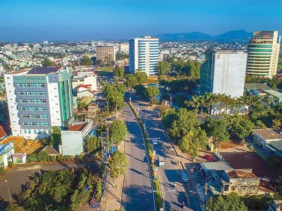Tây Nguyên đã và đang là điểm đến thu hút vốn đầu tư bất động sản mới. Trong ảnh: TP. Pleiku (Gia Lai)