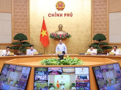 Hội nghị Chính phủ với địa phương ngày 4/7. (Ảnh: Nhật Bắc)