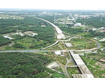 Điểm cuối của Dự án Đường vành đai 3 TP.HCM sẽ nối vào cao tốc TP.HCM - Trung Lương. Ảnh: Lê Toàn