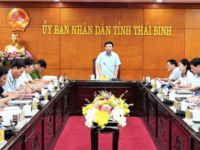 UBND tỉnh Thái Bình nghe Sở Công thương báo cáo dự thảo kế hoạch tổ chức hội nghị kết nối cung cầu đẩy mạnh tiêu thụ sản phẩm nông nghiệp, công nghiệp tiêu biểu tỉnh Thái Bình năm 2022