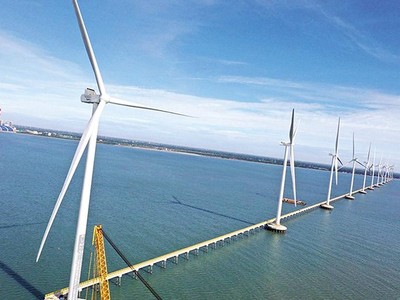 Nhà máy Điện gió Hàn Quốc - Trà Vinh công suất 48 MW đã đóng điện ngày 21/9/2021