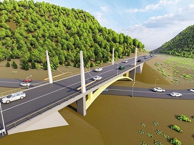 Cao tốc Đồng Đăng - Trà Lĩnh được xây dựng và hoàn thành sẽ tạo động lực phát triển cho khu vực. Trong ảnh: Phối cảnh tuyến Đồng Đăng - Trà Lĩnh