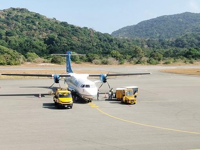 Sau khi đầu tư nâng cấp, Cảng hàng không Côn Đảo dự kiến có thể khai thác tới 2 triệu lượt hành khách/năm. Ảnh: A.M