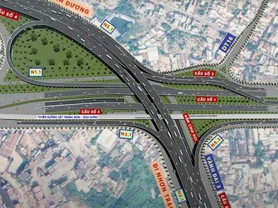 Phối cảnh nút giao Tân Vạn của đường Vành đai 3 nối TP.HCM với Bình Dương