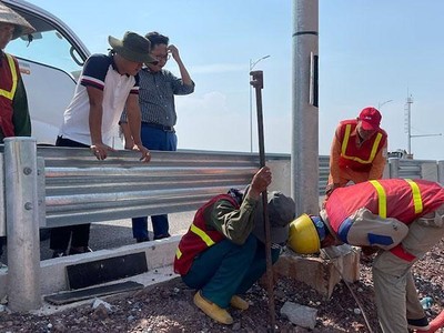 Cáp ngầm hệ thống chiếu sáng cao tốc Vân Đồn - Móng Cái bị cắt trộm