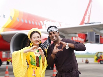 “Chị Hằng” Huỳnh Nguyễn Mai Phương bất ngờ vui Tết Trung Thu trên chuyến bay Vietjet