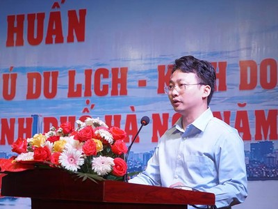 Ông Trần Trung Hiếu, Phó giám đốc Sở Du lịch Hà Nội cho biết, tính đến tháng 9/2022, trên địa bàn Hà Nội có 3.425 cơ sở lưu trú du lịch với 64.800 phòng. (Ảnh: Nguyễn Anh Tùng)