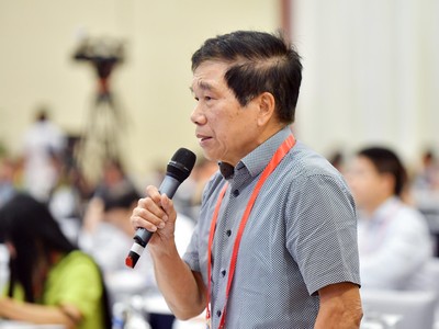 Ông Nguyễn Quốc Hiệp,Chủ tịch Hiệp hội Các nhà thầu xây dựng Việt Nam phát biểu tại Diễn đàn Kinh tế - Xã hội Việt Nam 2022.