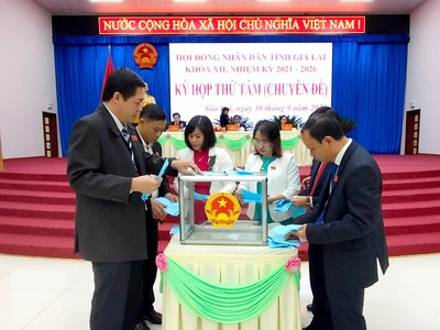 HĐND tỉnh Gia Lai khóa XII, nhiệm kỳ 2021 - 2026 tổ chức kỳ họp thứ VIII. Ảnh: L.K