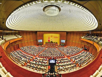 Toàn cảnh phiên khai mạc Kỳ họp thứ tư, Quốc hội khóa XV diễn ra vào sáng ngày 20/10 tại Hà Nội. Ảnh: Q.H