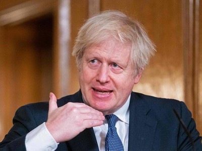 Ông Boris Johnson là người kế nhiệm tiềm năng được báo chí Anh nhắc nhiều sau khi bà Truss tuyên bố từ chức. Ảnh: AFP