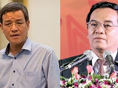 Ông Đinh Quốc Thái (trái) và ông Trần Đình Thành.