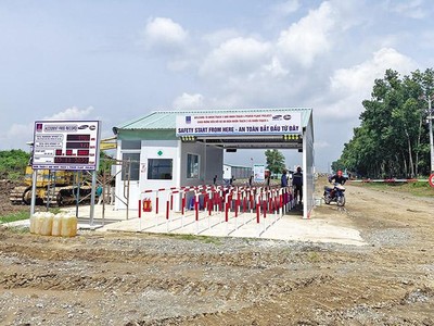 Mặt bằng công trường Dự án Nhiệt điện Nhơn Trạch 3&4. Ảnh: T.H