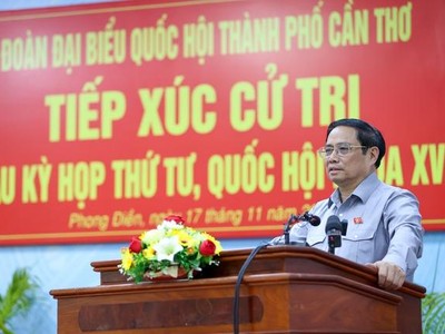 Thủ tướng Phạm Minh Chính tiếp xúc cử tri tại TP. Cần Thơ.