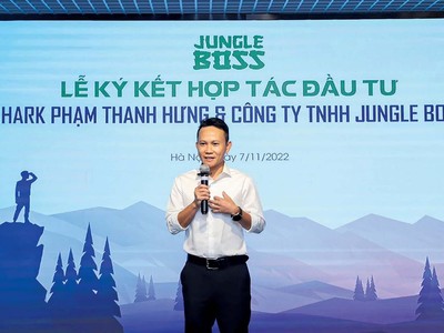 Doanh nhân Lê Lưu Dũng phát biểu tại lễ ký kết hợp tác đầu tư.