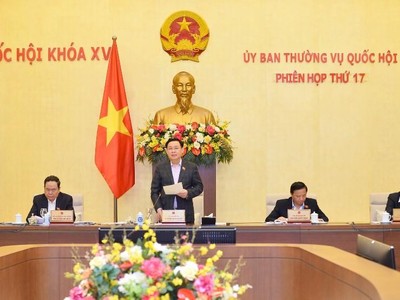 Chủ tịch Quốc hội Vương Đình Huệ phát biểu khai mạc.