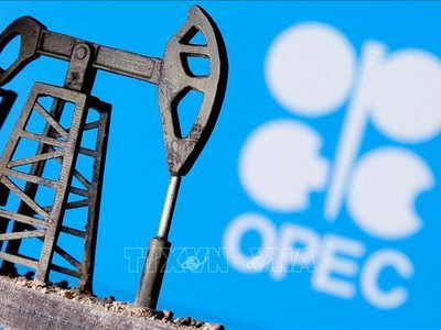 Hình ảnh 3D về biểu tượng Tổ chức Các nước xuất khẩu dầu mỏ (OPEC). Ảnh: REUTERS/TTXVN