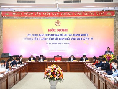 Hội nghị "Tiếp xúc, đối thoại doanh nghiệp năm 2022" do UBND Thành phố Hà Nội chủ trì sẽ diễn ra vào sáng ngày 14/12.
