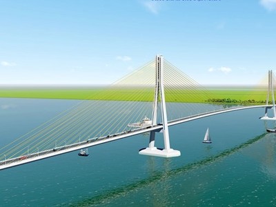 Phối cảnh cầu Đại Ngãi.