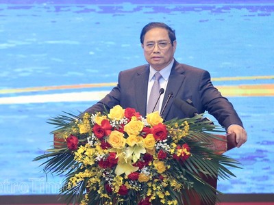 Thủ tướng Phạm Minh Chính nhiệt liệt biểu dương, chúc mừng và ghi nhận những thành tích, đóng góp của Petrovietnam năm 2022 đối với những thành tựu, kết quả chung của cả nước. Ảnh Petrotimes