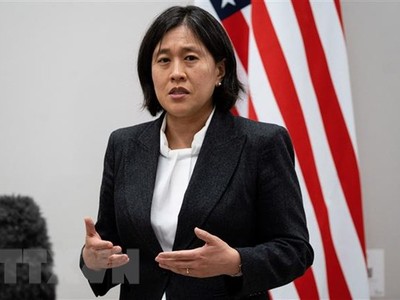 Đại diện thương mại Mỹ Katherine Tai. (Ảnh: AFP/TTXVN)