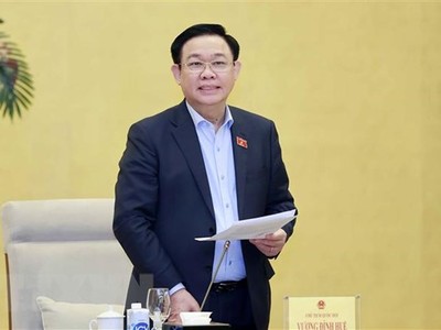 Chủ tịch Quốc hội Vương Đình Huệ phát biểu. (Ảnh: Doãn Tấn/TTXVN)