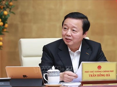 Phó thủ tướng Trần Hồng Hà phát biểu. Ảnh: Dương Giang/TTXVN