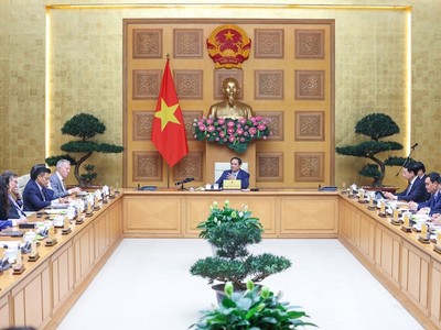 Thủ tướng đề nghị tăng cường hợp tác thực chất, hiệu quả, bình đẳng, cùng có lợi, góp phần thúc đẩy quan hệ Việt-Mỹ (Ảnh: VGP).